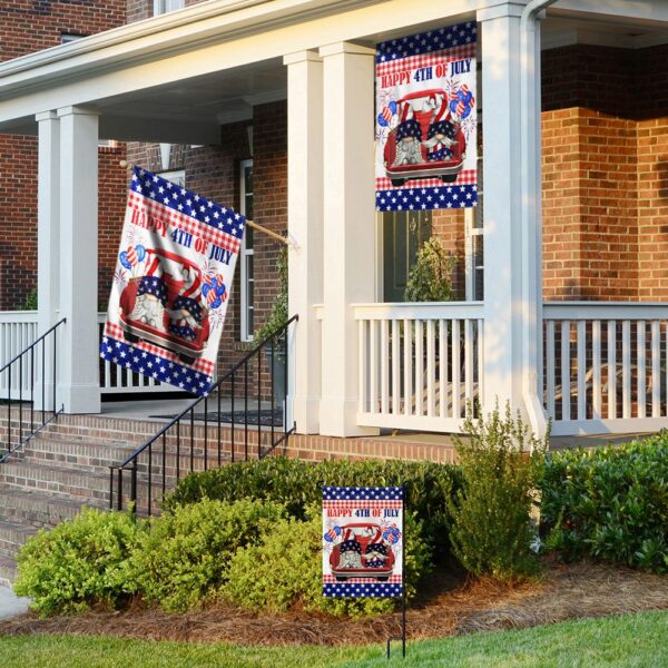 Patriotic Gnome Truck Flag: Happy 4th of July Decor - Image 5