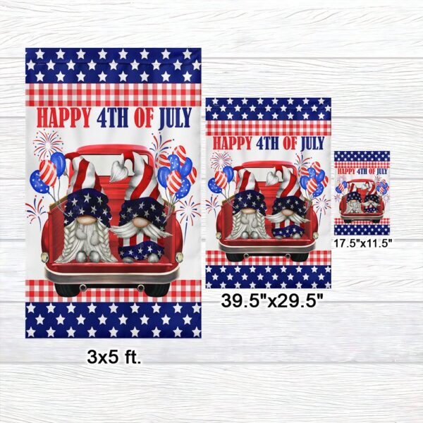 Patriotic Gnome Truck Flag: Happy 4th of July Decor - Image 7