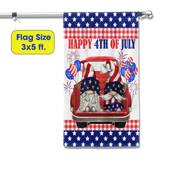 Patriotic Gnome Truck Flag: Happy 4th of July Decor - Image 6