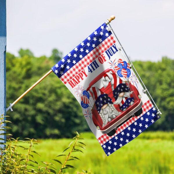 Patriotic Gnome Truck Flag: Happy 4th of July Decor - Image 3