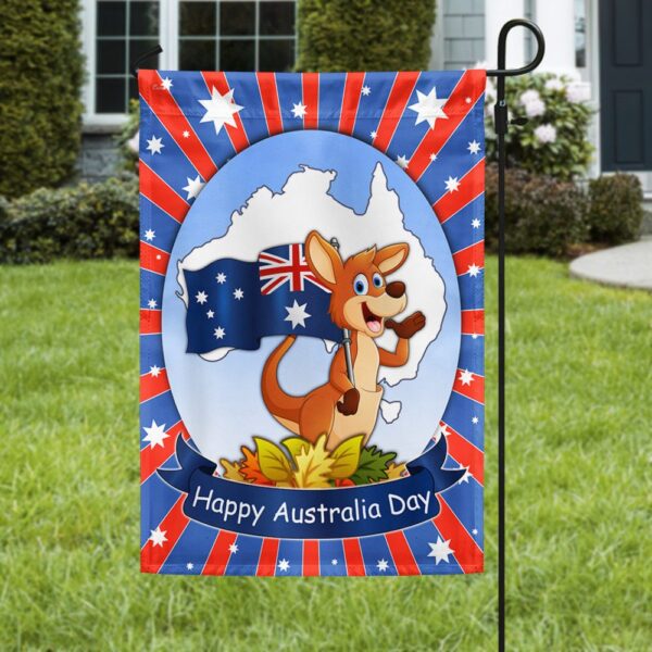 Happy Australia Day Kangaroo Flag: Aussie Pride TQN979F - Image 3