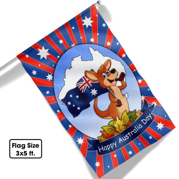 Happy Australia Day Kangaroo Flag: Aussie Pride TQN979F - Image 6