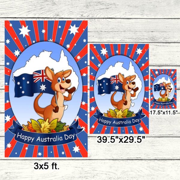 Happy Australia Day Kangaroo Flag: Aussie Pride TQN979F - Image 7