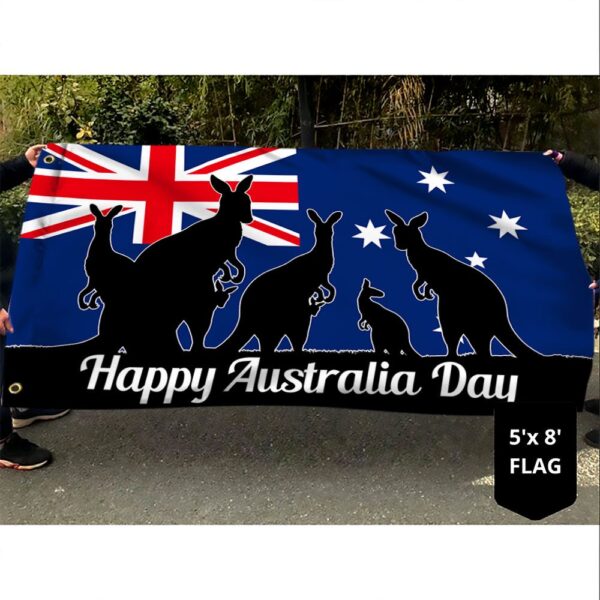 Happy Australia Day Kangaroo Flag Grommet - TQN797GF - Image 4