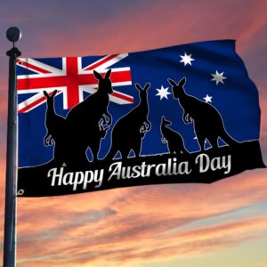 Happy Australia Day Kangaroo Flag Grommet - TQN797GF