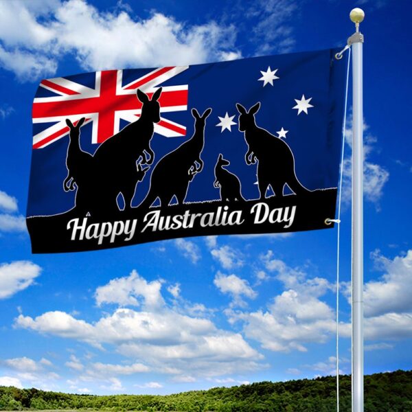 Happy Australia Day Kangaroo Flag Grommet - TQN797GF - Image 2