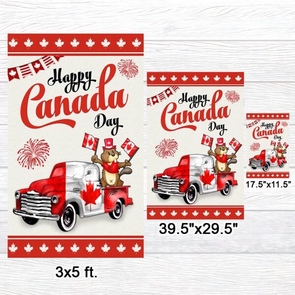 Happy Canada Day Beaver Truck Flag: TQN1202F - Image 7
