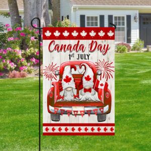 Happy Canada Day Gnome with Flag: MLN1332