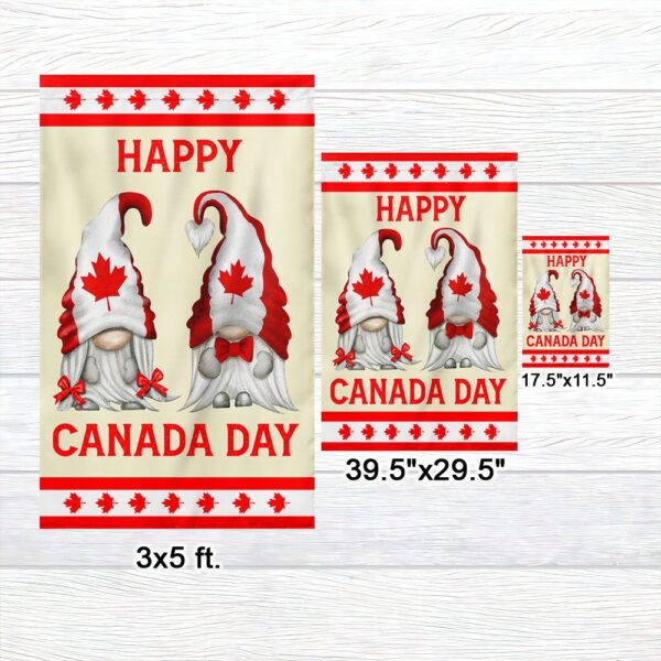 Happy Canada Day Gnomes Garden Flag | TQN1166F - Image 7