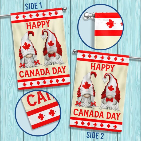 Happy Canada Day Gnomes Garden Flag | TQN1166F - Image 3