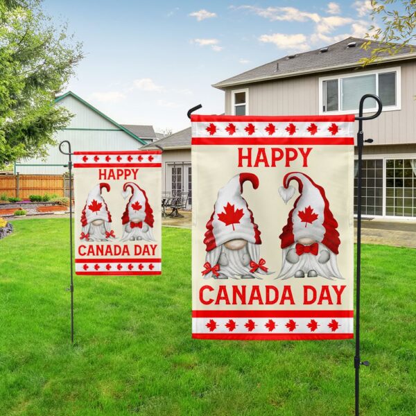Happy Canada Day Gnomes Garden Flag | TQN1166F - Image 5