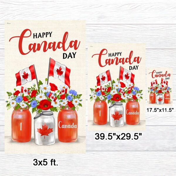 Happy Canada Day Flower Flag TQN1203F: Patriotic Decor - Image 7
