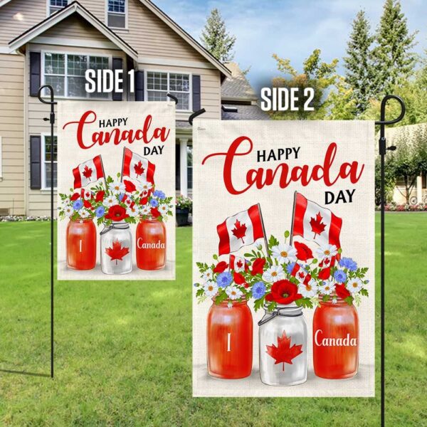 Happy Canada Day Flower Flag TQN1203F: Patriotic Decor - Image 5