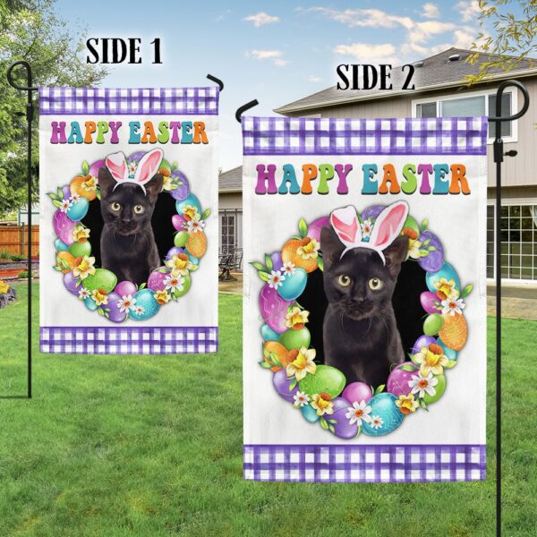 Happy Easter Black Cat Garden Flag | TQN985F - Image 5