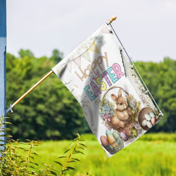 Happy Easter Bunny Eggs Flag: TQN1023F - Image 9