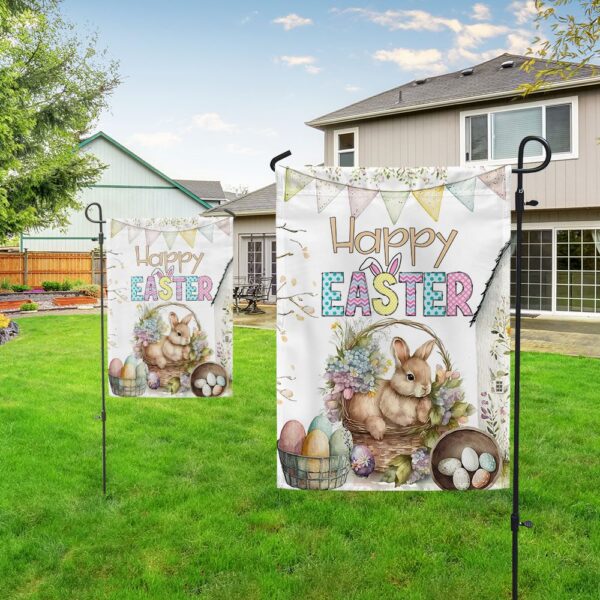 Happy Easter Bunny Eggs Flag: TQN1023F - Image 5