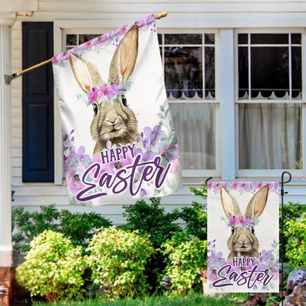 Happy Easter Bunny Flag: Spring Garden Decor TQN935F - Image 5