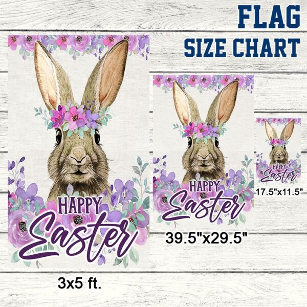 Happy Easter Bunny Flag: Spring Garden Decor TQN935F - Image 7