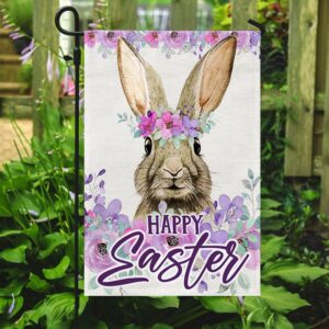 Happy Easter Bunny Flag: Spring Garden Decor TQN935F