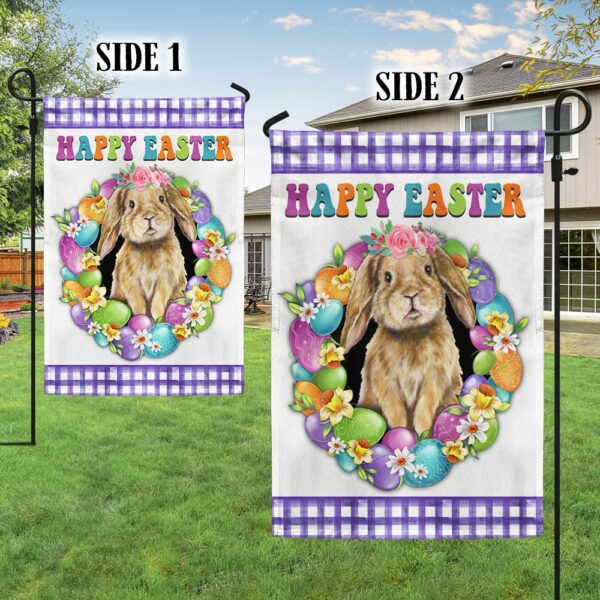 Happy Easter Bunny Flag: TQN960F - Spring Garden Decor - Image 5