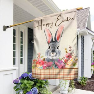 Happy Easter Bunny Rabbit Flag: TQN1025F