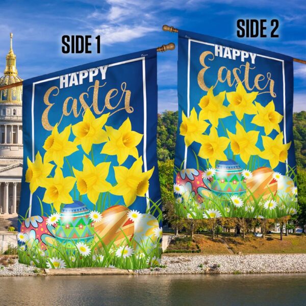 Happy Easter Daffodil Garden Flag TQN981F - Image 2