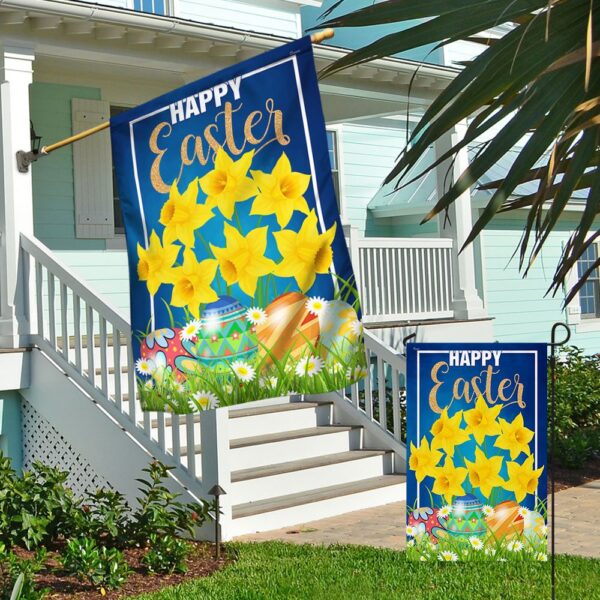 Happy Easter Daffodil Garden Flag TQN981F - Image 4