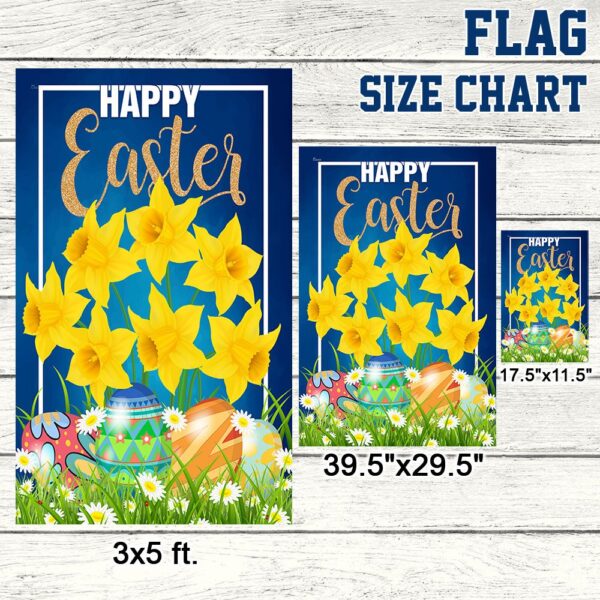 Happy Easter Daffodil Garden Flag TQN981F - Image 7