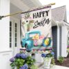 Happy Easter Truck Cross Flag: Christian Easter Decor TQN952F