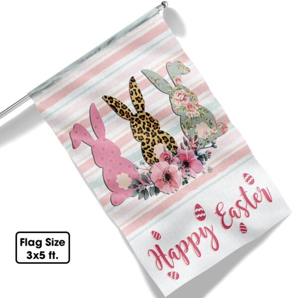Happy Easter Bunny Garden Flag - Floral Design TQN1024F - Image 6