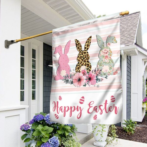 Happy Easter Bunny Garden Flag - Floral Design TQN1024F - Image 2