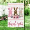 Happy Easter Bunny Garden Flag - Floral Design TQN1024F