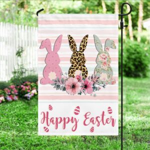 Happy Easter Bunny Garden Flag - Floral Design TQN1024F