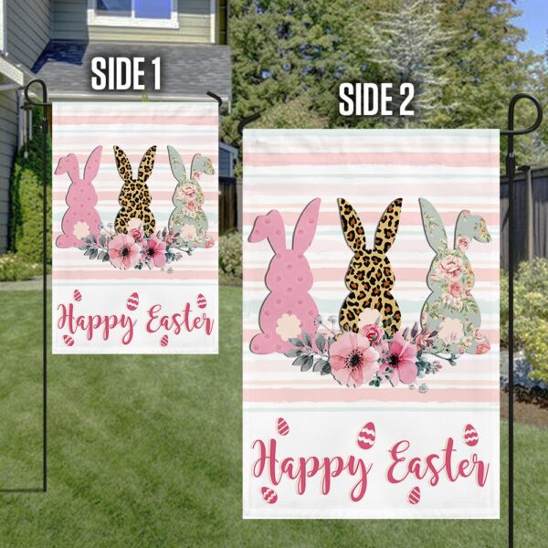 Happy Easter Bunny Garden Flag - Floral Design TQN1024F - Image 5