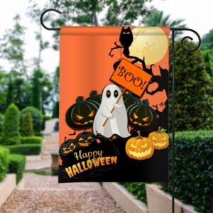 Happy Halloween Boo Garden Flag: Spooky Fall Outdoor Decor
