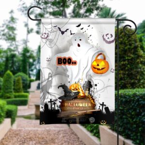 Happy Halloween Boo Garden Flag: Spooky Fall Outdoor Decor