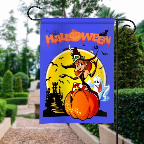 Happy Halloween Garden Flag: Spooky & Festive Outdoor Decor