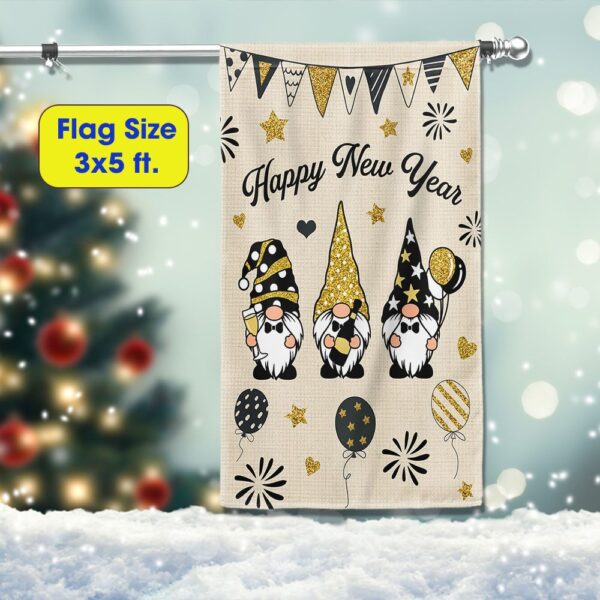 Happy New Year Gnomes Garden Flag | TQN777F - Image 6