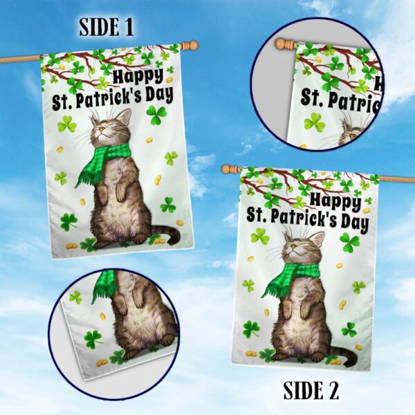 Happy St. Patrick's Day Cat Flag: TQN873F - Image 2