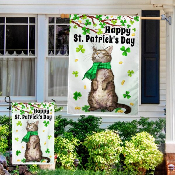 Happy St. Patrick's Day Cat Flag: TQN873F - Image 4