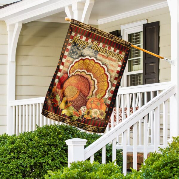 Happy Thanksgiving Turkey Flag: TRN269F - Celebrate with Style - Image 3