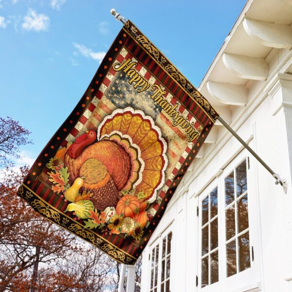 Happy Thanksgiving Turkey Flag: TRN269F - Celebrate with Style - Image 2