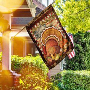 Happy Thanksgiving Turkey Flag: TRN269F - Celebrate with Style