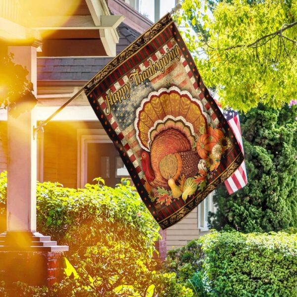 Happy Thanksgiving Turkey Flag: TRN269F - Celebrate with Style