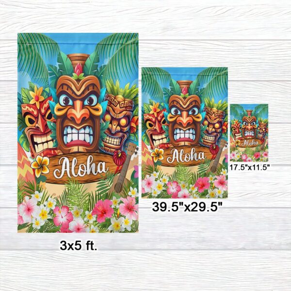 Hawaiian Tiki Luau Party Flag - Aloha TQN1425F - Image 7