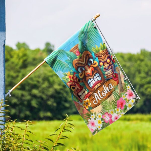 Hawaiian Tiki Luau Party Flag - Aloha TQN1425F - Image 9