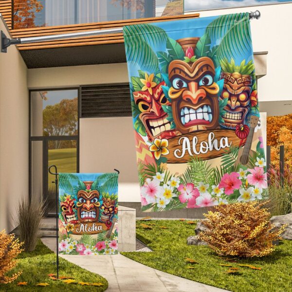 Hawaiian Tiki Luau Party Flag - Aloha TQN1425F - Image 8