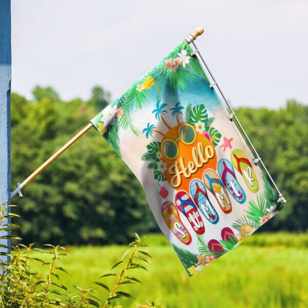 Hello Summer Flip Flops Beach Flag: TQN1364F - Image 9