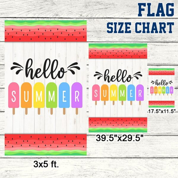 Hello Summer Watermelon Ice Cream Flag Popsicle (TQN1229F) - Image 7