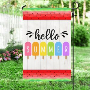 Hello Summer Watermelon Ice Cream Flag Popsicle (TQN1229F)